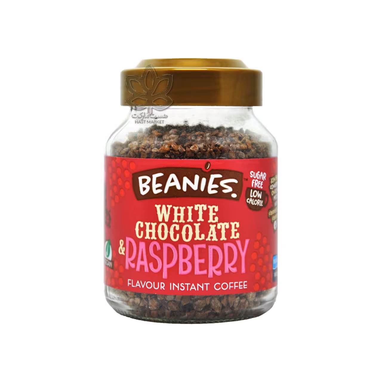قهوه فوری طعم شکلات سفید رزبری ( تمشک ) 50 گرم بینیز - beanies