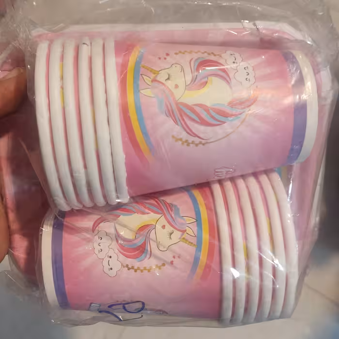 بشقاب و لیوان اسب تک شاخ ارسال با پیک پس کرایه 