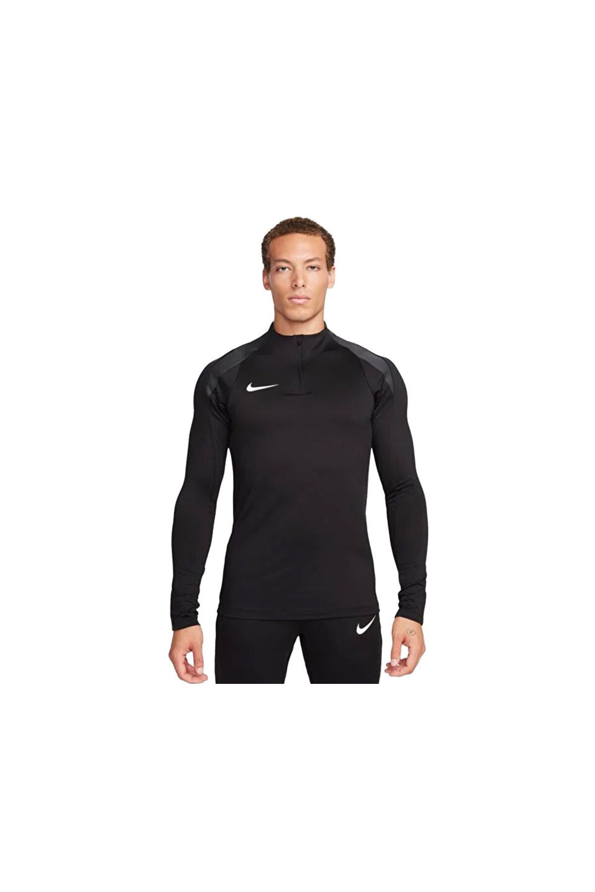 سویشرت ورزشی مشکی مردانه فوتبال آستین بلند در مورد اعتصاب تمرینی 010 سیاه Nike
