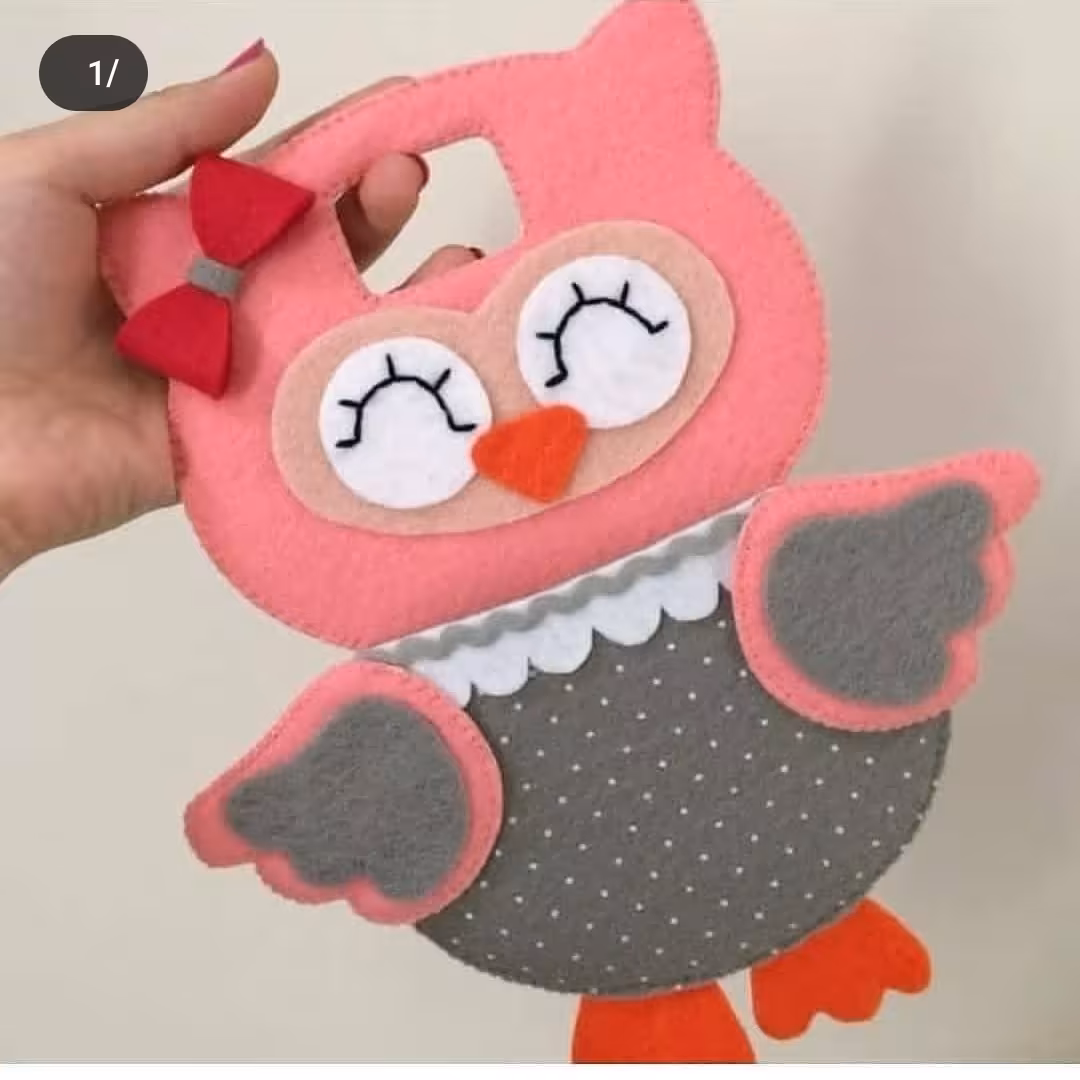 جا شارژری نمدی طرح جغد