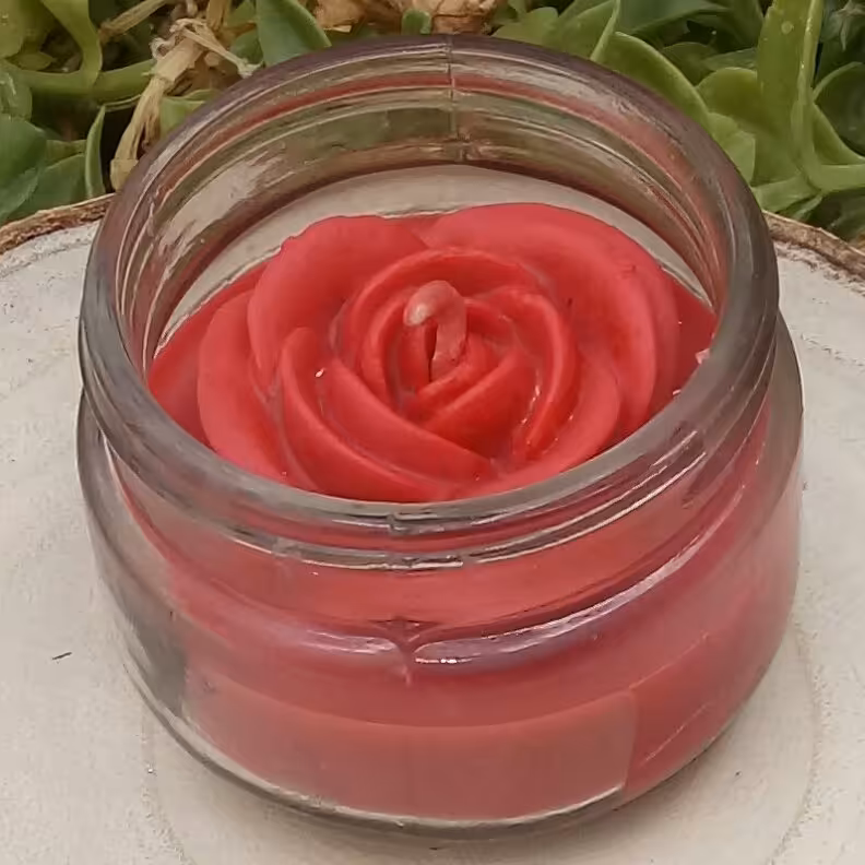 شمع جار موم عسل قرمز