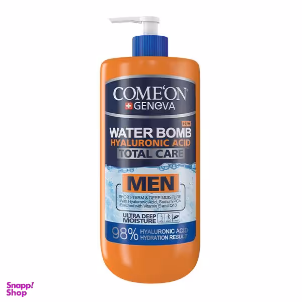 کرم آبرسان کامان (Comeon) سری Water Bomb مدل Hyaluronic Asid حجم 500 میلی‌ لیتر