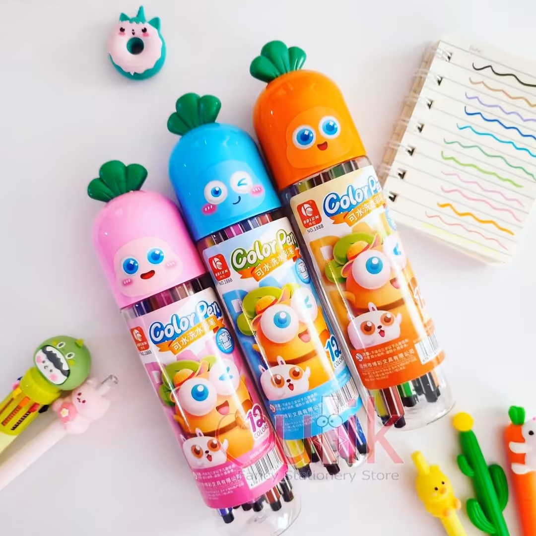 ماژیک رنگ آمیزی 12 رنگ هویجی