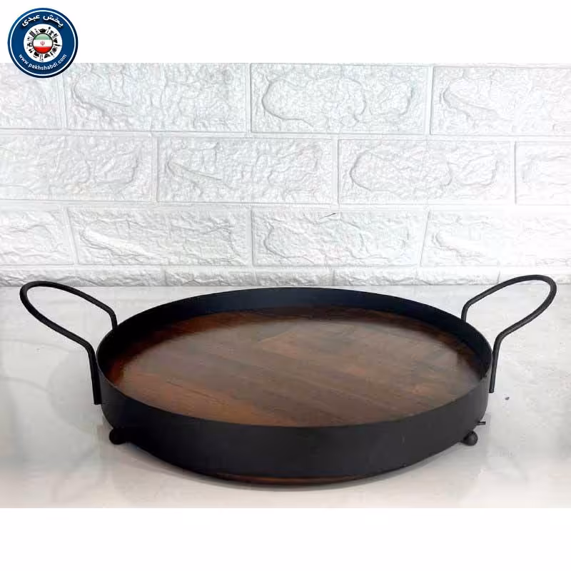 سینی کف چوبی قطر 27 گرد 6204