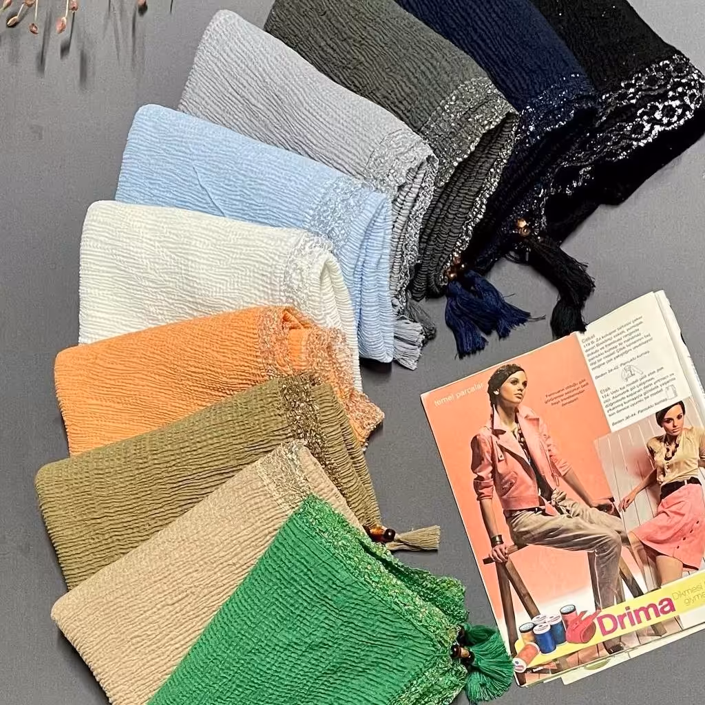 شال نخ پلیسه دور تور وارداتی اعلا با ایستایی فوق العاده