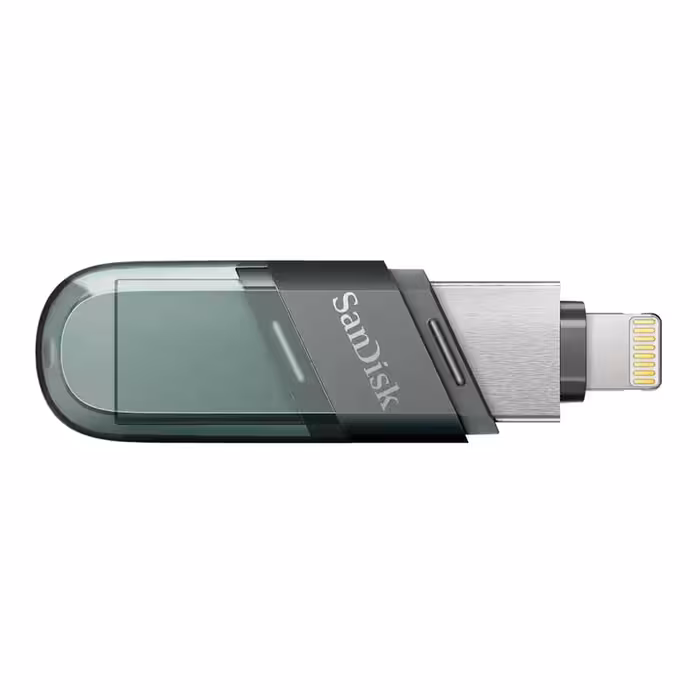قیمت و خرید فلش مموری 256 گیگابایت USB 3.1 و Lightning سن دیسک مدل iXpand Flip | یاس ارتباط