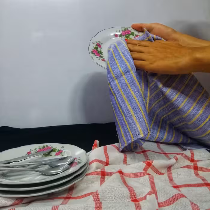 دستمال های آشپزخونه تک نخ دوردوزی شده دستبافت بیرجند 