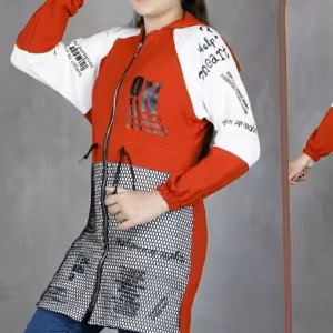 مانتو دخترانه استین چاپی