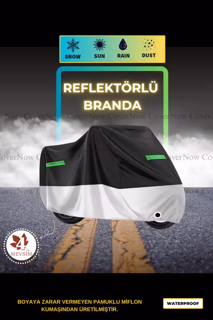 چادر موتورسیکلت خاکستری بازتابنده سیاه یاماها X MAX 125 IRON AutoEN