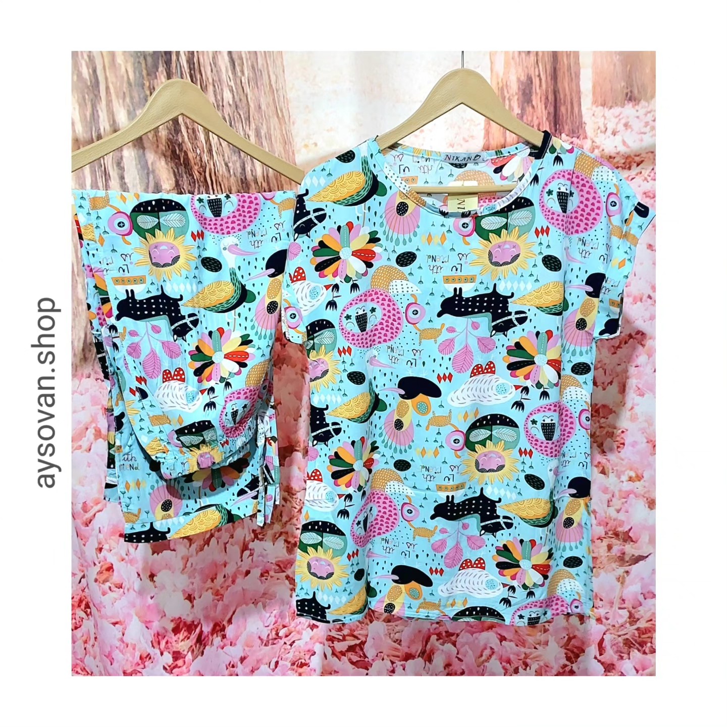 تاپ و شلوارک ست نخی زنانه در دو طرح مختلف سایزL.xl.2xl