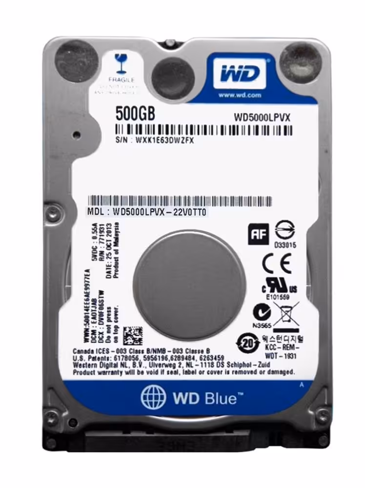 هارددیسک اینترنال وسترن دیجیتال مدل Blue WD5000LPVX ظرفیت 500 گیگابایت
