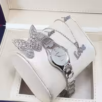 ساعت زنانه و دخترانه اوکیا بند استیل با انگشتر Okeea