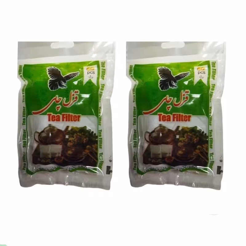 صافی یا فیلتر چای  برند قزل چای دو بسته 60 عددی