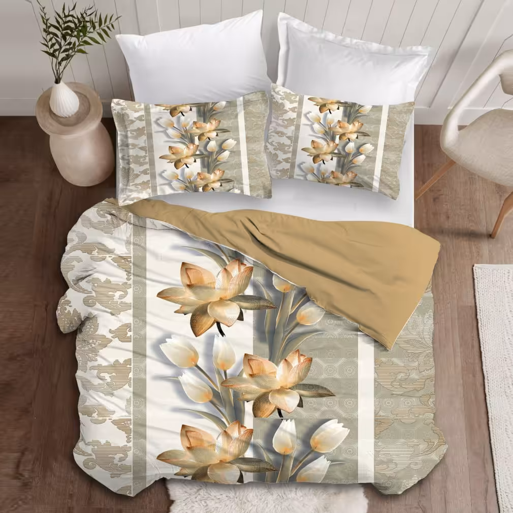 روتختی دونفره طرح گل 6تکه