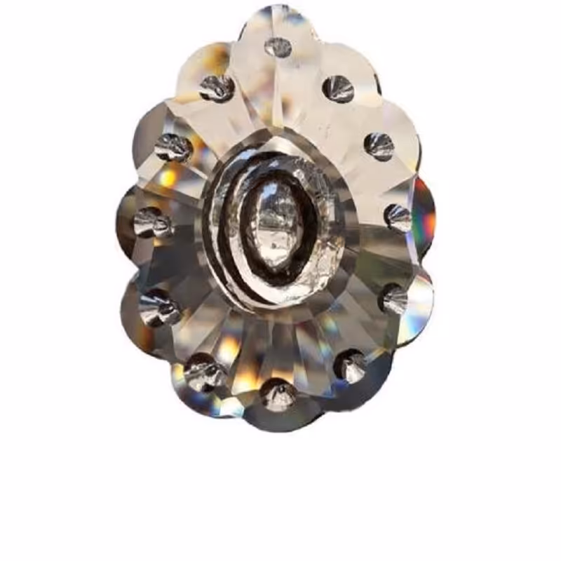 کریستال پیکوک لوستر بسته 5عددی (مدل شامپاین)سایز (3) 