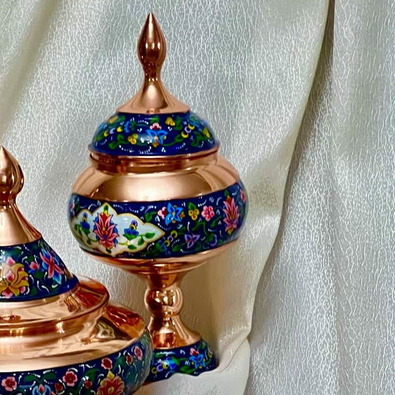 شکلاتخوری پایه دار مس پرداز ارتفاع 27 سانت