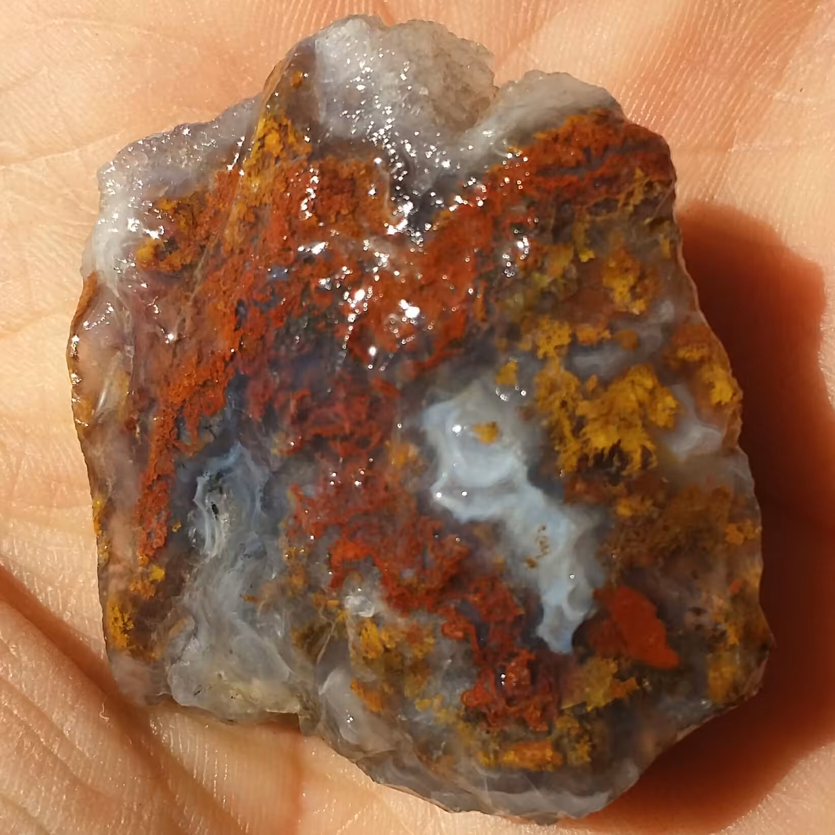 سنگ راف عقیق شجر منظره 7رنگ دیدنی کاملا طبیعی شاهکار خلقت بی نظیییر