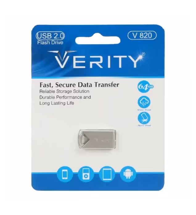 فلش مموری وریتی مدل V820 ظرفیت 64 گیگابایت نقره ای