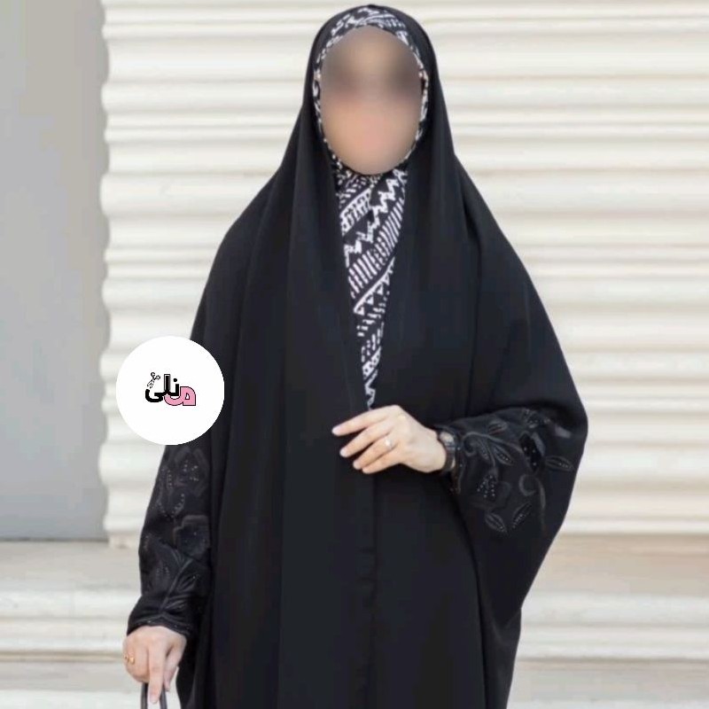 چادر طرح دانشجویی مجلسی گلدوزی شده پارچه سوپر ژورژت