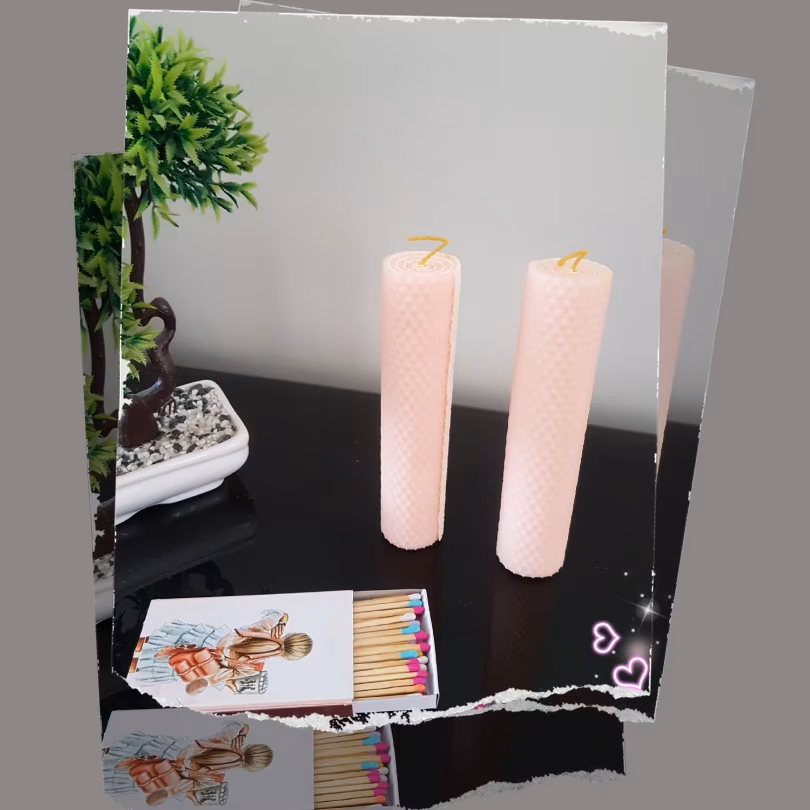 شمع موم عسلی رنگی، طبیعی و ارگانیک 