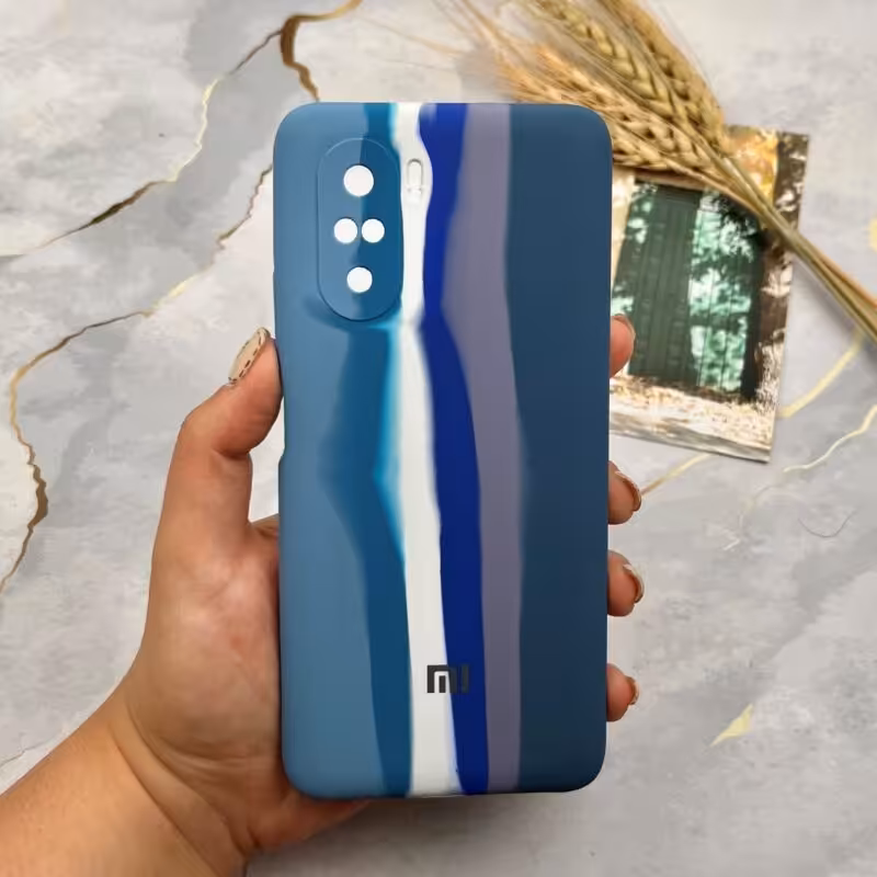 قاب گوشی Poco F3 - Mi 11i  سیلیکونی رنگین کمانی سورا پاک کنی کد 45344