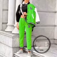 ست بیسبالی سویشرت و شلوار دخترانه و زنانه بسیار شیک 