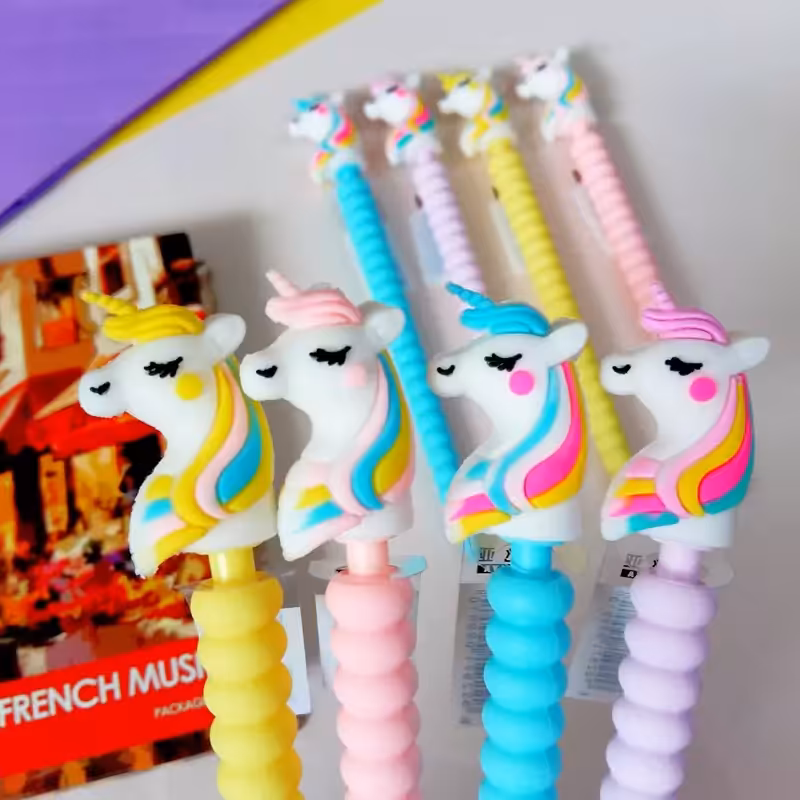 اتود یونیکورن پیچی 0.5 مداد نوکی فشاری فانتزی تکشاخ پونی کیوت مدرسه دانشگاه دخترانه رنگ پاستلی صورتی بنفش آبی زرد یک عدد