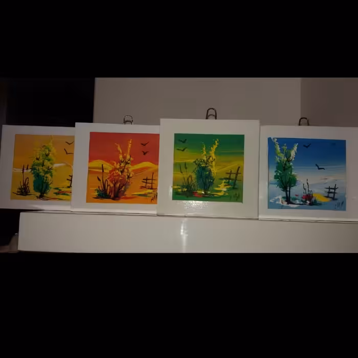 تابلوهای نقاشی چهار فصل کار دست