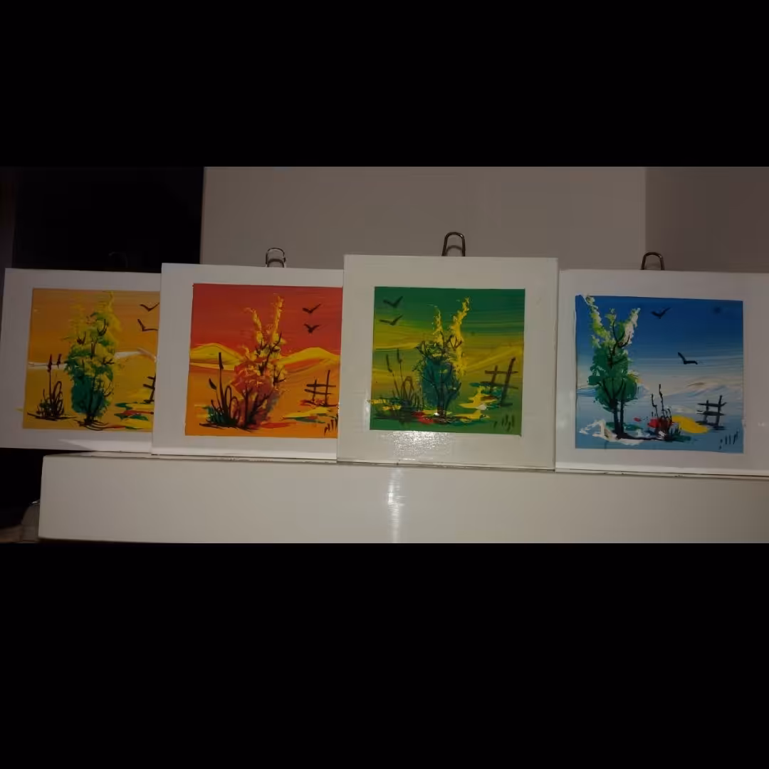 تابلوهای نقاشی چهار فصل کار دست