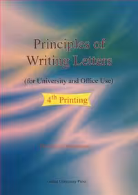 کتاب PRINCIPLES OF WRITING LETTERS