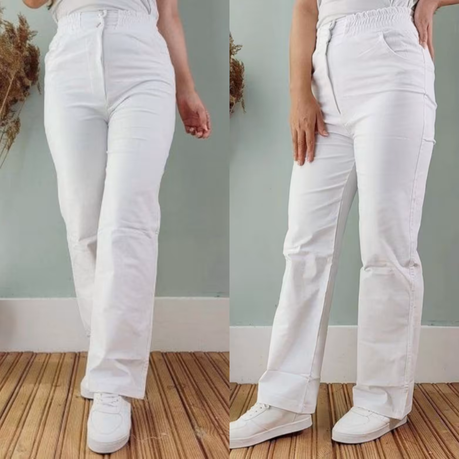 شلوار نیم بگ کتان