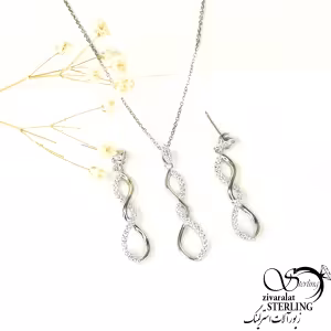 نیمست مارپیچ نقره925 طرح جواهر