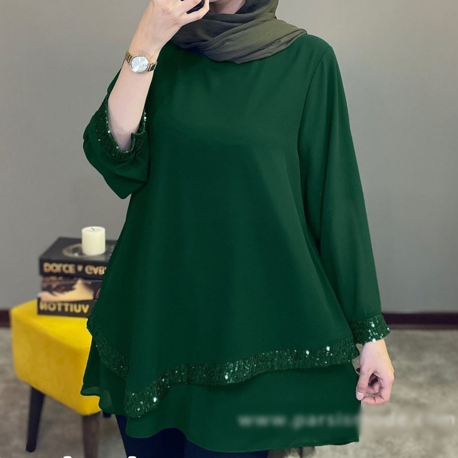 شومیز حریرپولکی