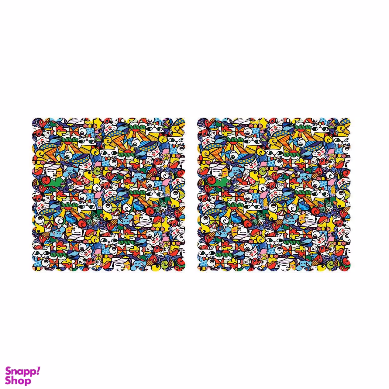 رومیزی رنس مدل T3-42003 مجموعه 2 عددی چند رنگ سایز 40*40 سانتی‌ متر