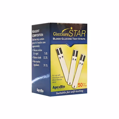 نوار تست قندخون استار (Glucosure Star) بسته 50 عددی