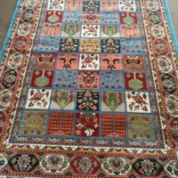 فرش ماشینی گبه طرح خشتی سایز 4 متری 150 در 225سانتیمتر