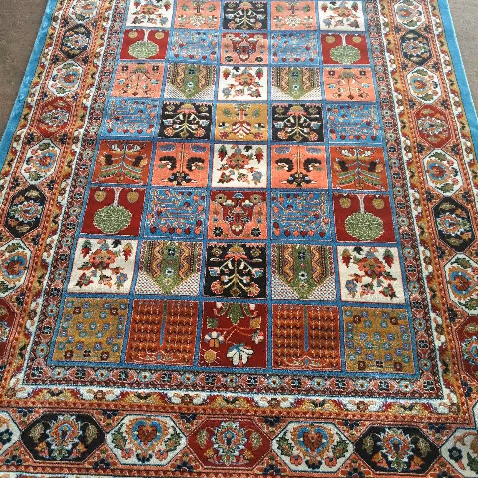 فرش ماشینی گبه طرح خشتی سایز 4 متری 150 در 225سانتیمتر