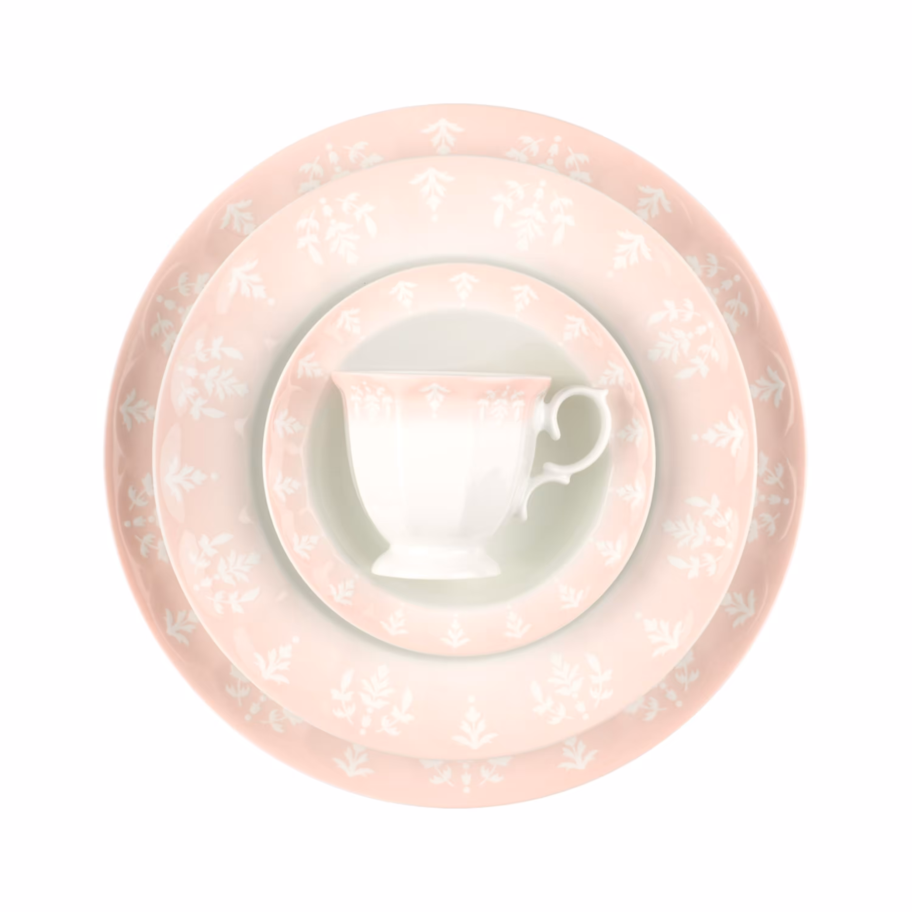 سرویس چینی زرین 12 نفره 103 پارچه اُوآسیس صورتی درجه یک