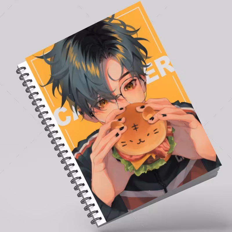 دفتر سیمی طرح BURGER boy 00