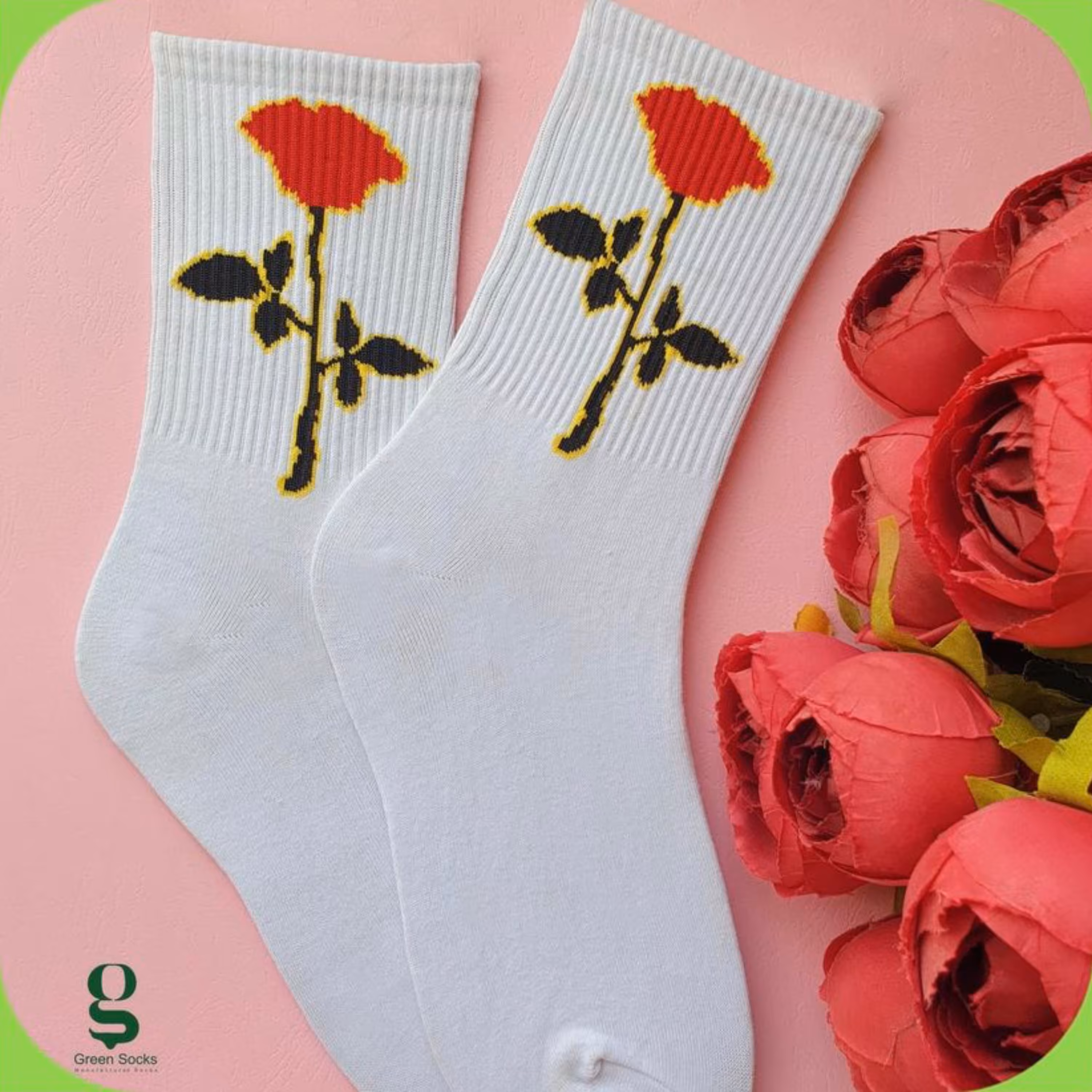 جوراب ساق دار گل