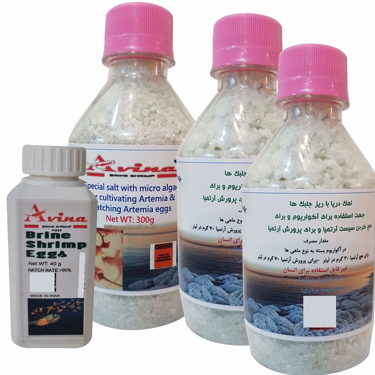 سیست آرتمیا و نمک 1200گرم مجموعه 4 عددی