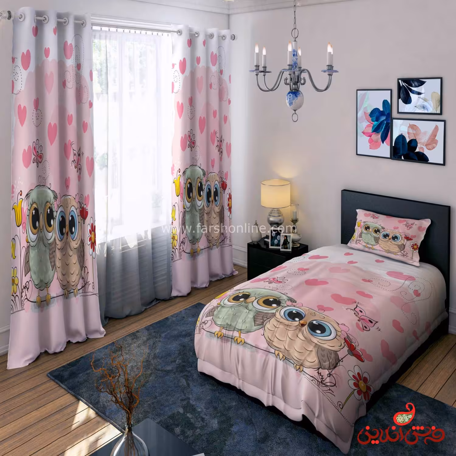 روتختی جغد های صورتی کد 15183