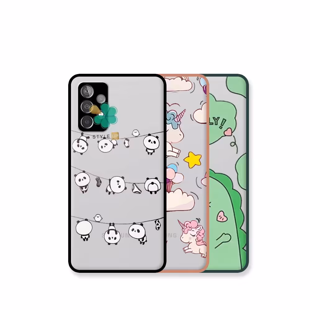 کاور پشت مات گوشی سامسونگ Samsung A52 مدل دکمه رنگی طرح دار