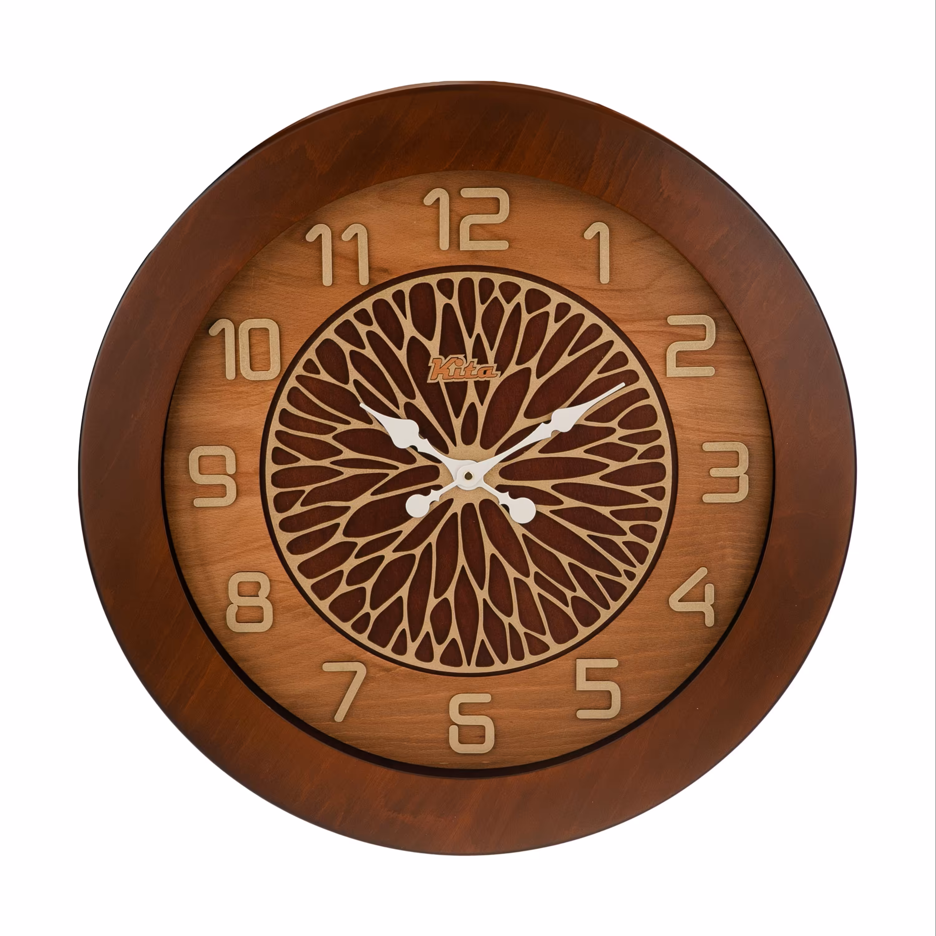 ساعت دیواری چوبی کیتا مدل رویال کد CKS 644-C80 - (قطر 80 cm)