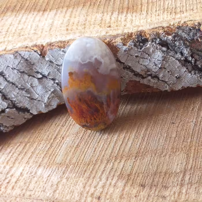 نگین عقیق شجر منظره