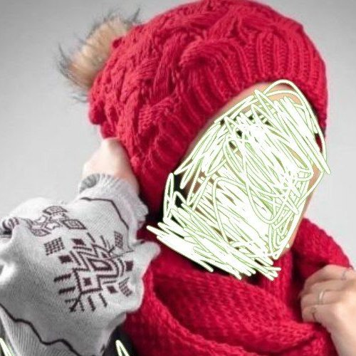 ست شال رینگی و کلاه حصیری