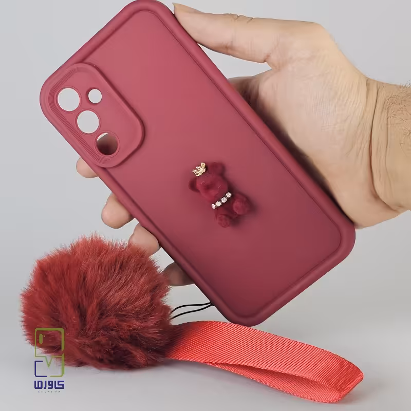 کاور سامسونگ A34 عروسکی بند دار زرشکی| samsung A34 کاورما