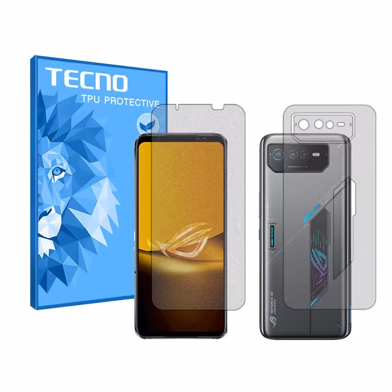 گلس صفحه نمایش و پشت گوشی ایسوس Rog Phone 6D مدل مات برند تکنو کد SS