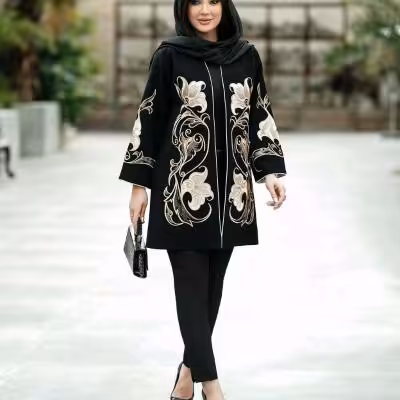 مانتو مجلسی کرپ مدل هلیا