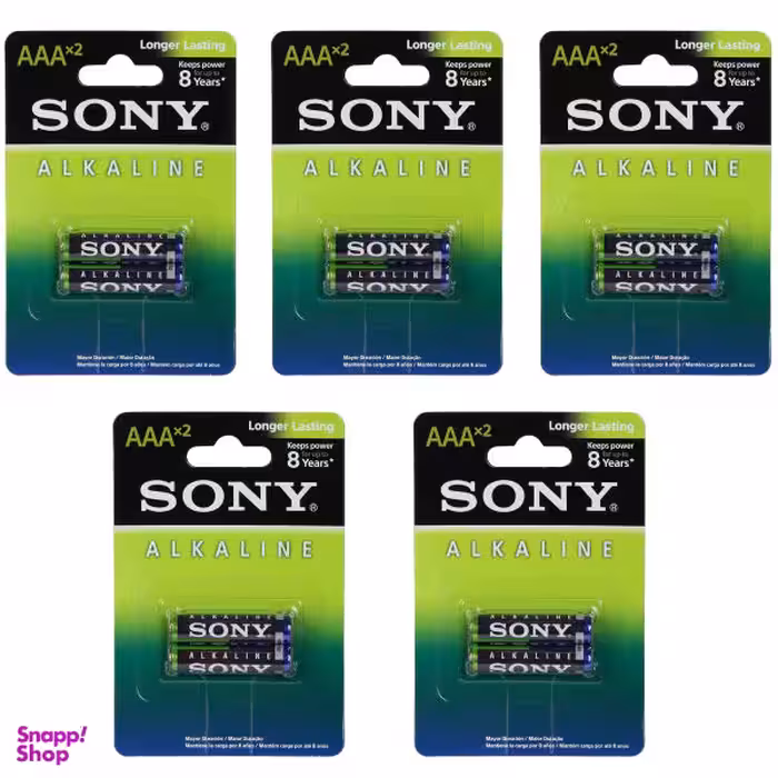 باتری نیم قلمی سونی مدل Alkaline Lr03 بسته 10 عددی